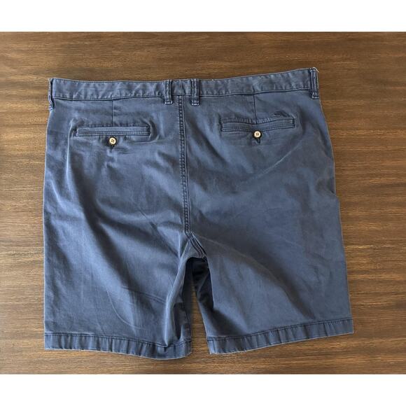 Tommy Bahama Shorts Mens 40 Navy Stretch Chino 9 In Inseam Cotton Tencel Blend - Picture 2 of 11
